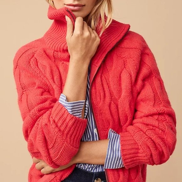 Ann Taylor Sweaters - Ann Taylor Zip Cable Sweater Jacket
